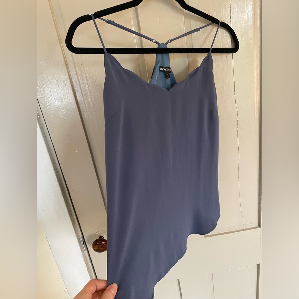 J. Crew Periwinkle Blue Camisole Top with Adjustable Straps Scalloped Neckline - Picture 5 of 13